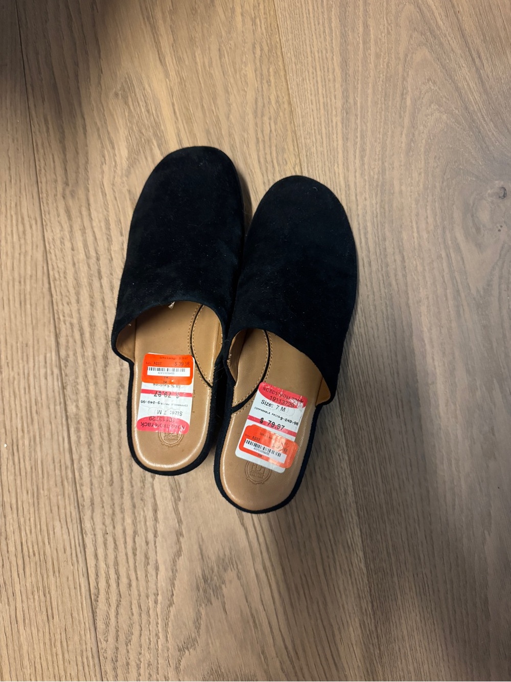 Women’s Black Suede Slip-On Mules — Comfortable Everyday Style